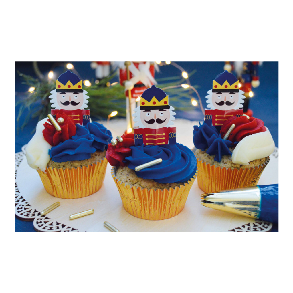 Set caissettes et toppers Casse-noisette  pour 24 cupcakes - Visuel 1